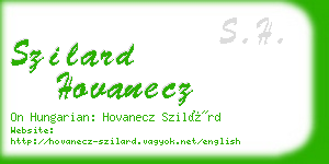 szilard hovanecz business card